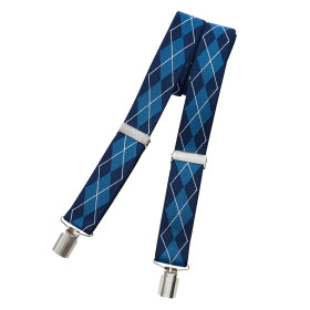 Bretelles Milord - Intarsia bleu, par l’Homme Moderne.