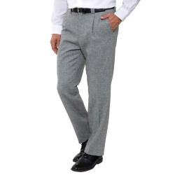 Pantalon tweed laine