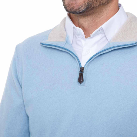 Pull zippé lambswool