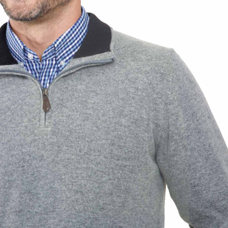 Pull zippé lambswool