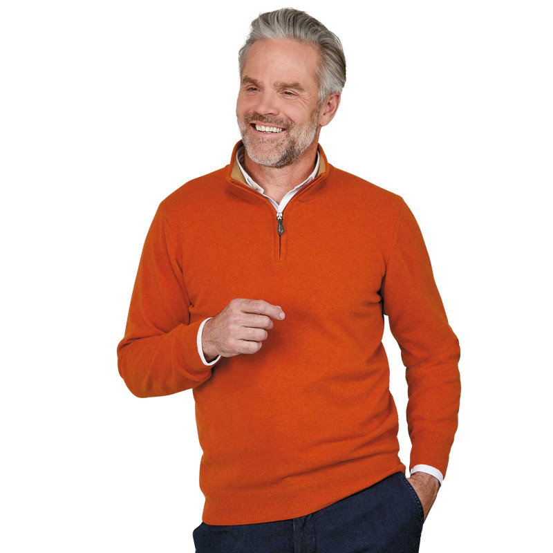 Pull zippé lambswool