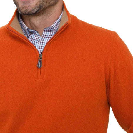 Pull zippé lambswool