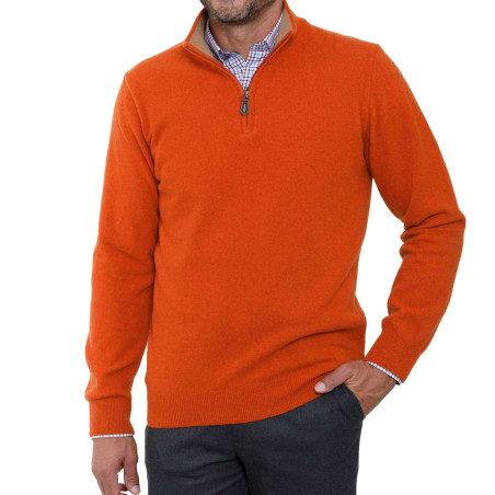 Pull zippé lambswool