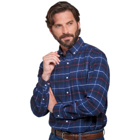 Chemise Flanelle Boréale, Encolure : 39/40, Couleur : Marine, par l’Homme Moderne.
