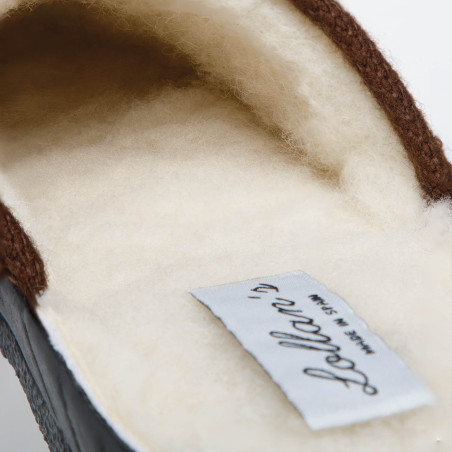 Mules fourrées laine