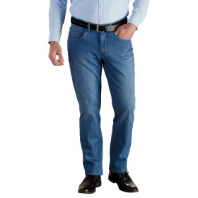 Jean city + ceinture offerte, Taille : 42, Couleur : Bleu, par l’Homme Moderne.