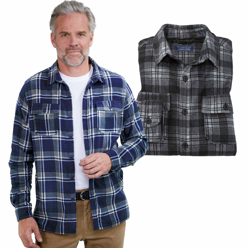 Chemise carreaux micropolaire - les 2