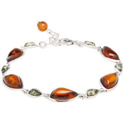 Bracelet ambre bicolore