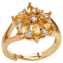 Bague éclat de citrines