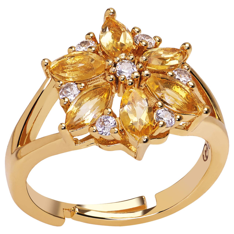Bague éclat de citrines