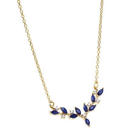 Collier pluie d’étoiles bleues