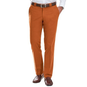 Pantalon Coton Pima Extensible, Taille : 48, Couleur : Épice, par l’Homme Moderne.