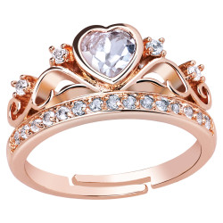 Bague cœur de topazes