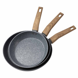 Trio de poêles aluminium forgé