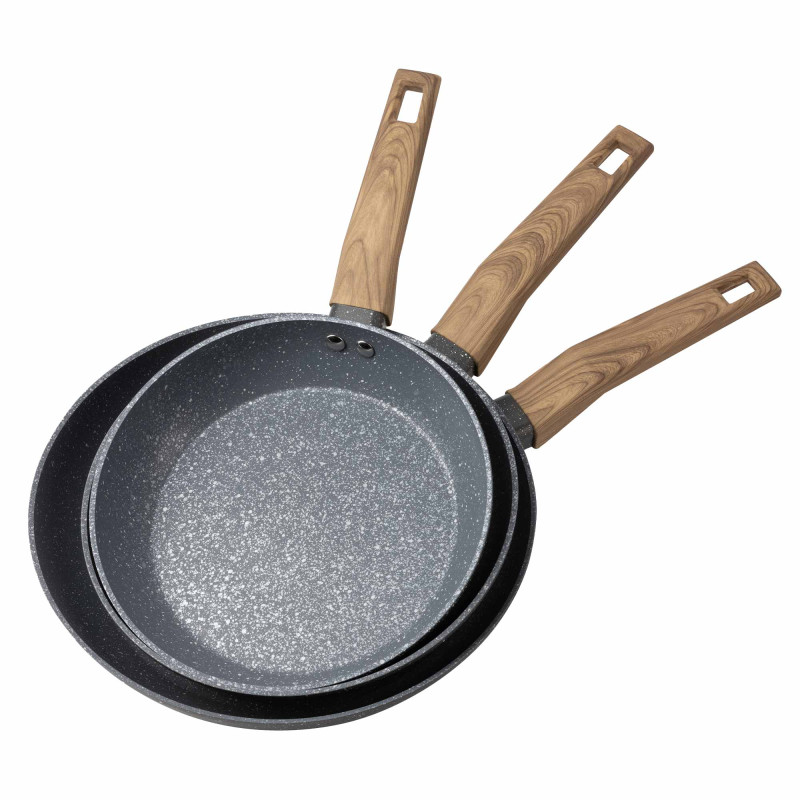 Trio de poêles aluminium forgé