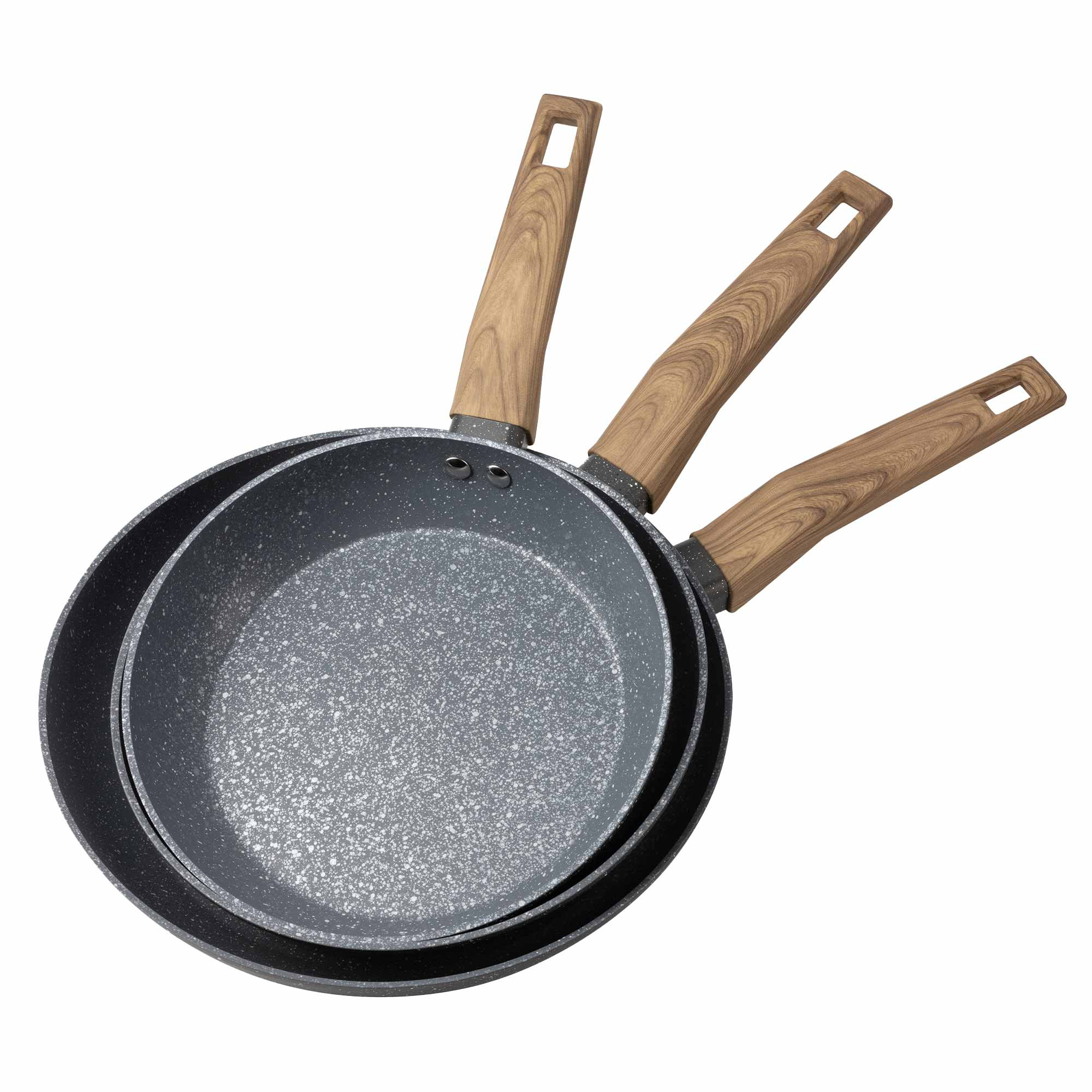 Trio de poêles aluminium forgé