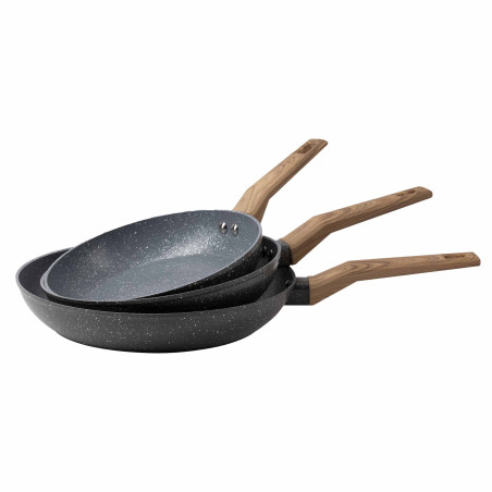 Trio de poêles aluminium forgé