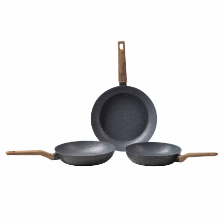 Trio de poêles aluminium forgé