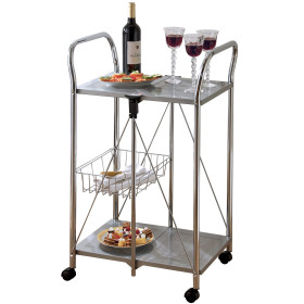 Desserte pliante en métal, par l’Homme Moderne.