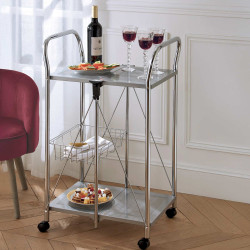 Desserte pliante en métal