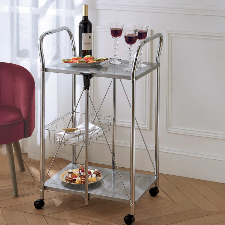 Desserte pliante en métal