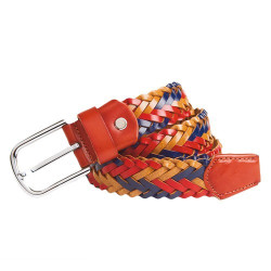 Ceinture Tressée Tricolore