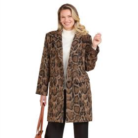 Manteau léopard, Taille : 38/40, Couleur : Marron, par l’Homme Moderne.