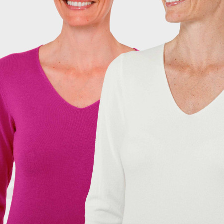 Pull maille fine - les 2