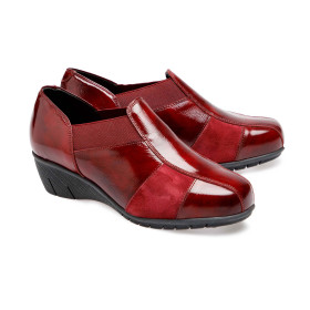 Mocassins cuir pieds sensibles, Pointure : 36, Couleur : Bordeaux, par l’Homme Moderne.