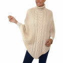 Poncho col roulé