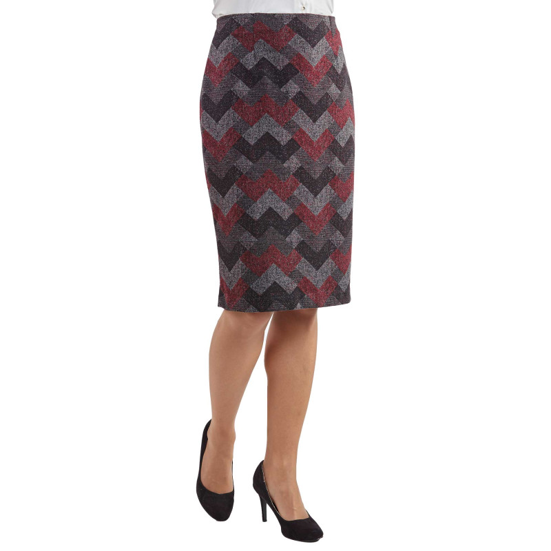 Jupe jacquard droite