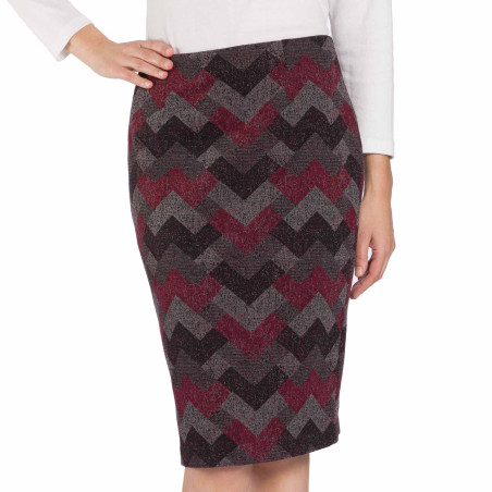 Jupe jacquard droite