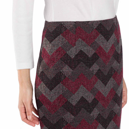 Jupe jacquard droite