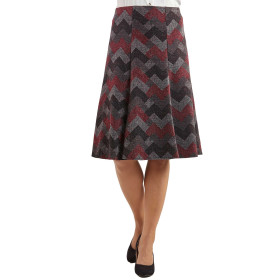 Jupe jacquard à panneaux, Taille : 38/40, Couleur : Gris, par l’Homme Moderne.