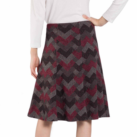 Jupe jacquard à panneaux