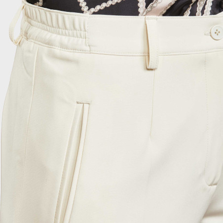 Pantalon infroissable Ivoire
