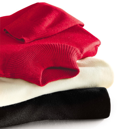 Pull mérinos à col cheminée - les 3