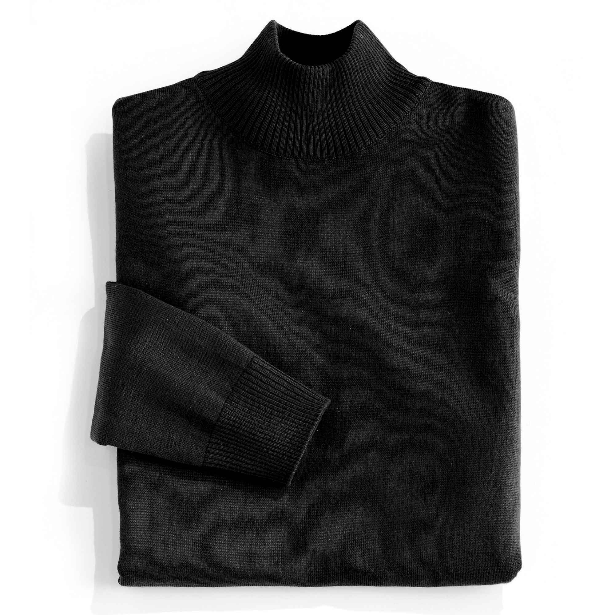 Pull mérinos à col cheminée