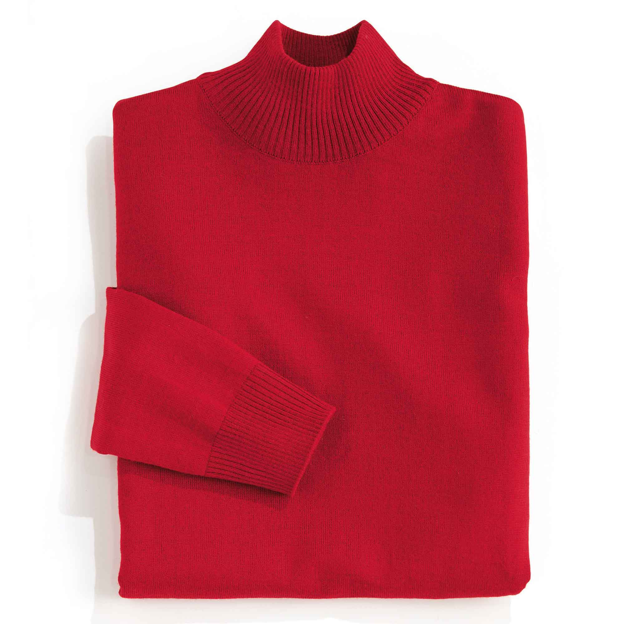 Pull mérinos à col cheminée