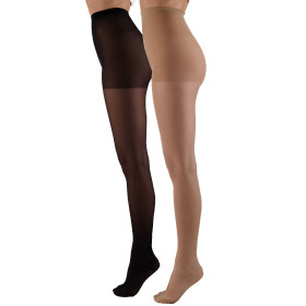 Collants indémaillables - les 2, Taille : S (38/40), Couleur : Naturel/Noir, par l’Homme Moderne.