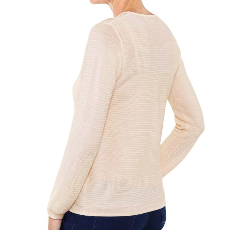 Gilet laine maille côtelée - les 2