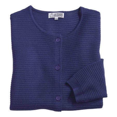 Gilet laine maille côtelée - les 2