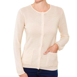 Gilet laine maille côtelée