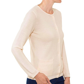 Gilet laine maille côtelée