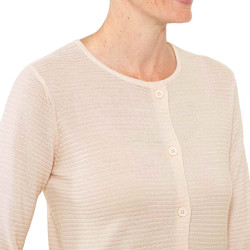 Gilet laine maille côtelée