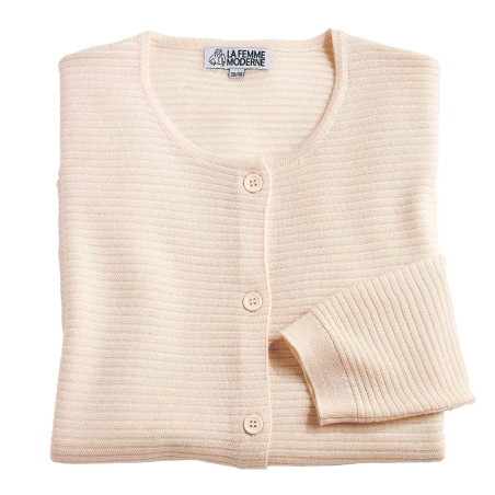 Gilet laine maille côtelée