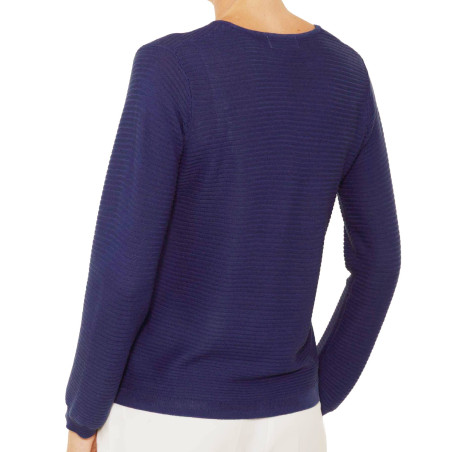 Gilet laine maille côtelée