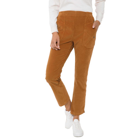 Pantalon velours "ventre plat"