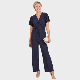 Combinaison fluide cache-cœur, Taille : 38/40, Couleur : Marine, par l’Homme Moderne.