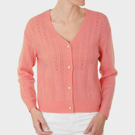 Gilet maille ajourée